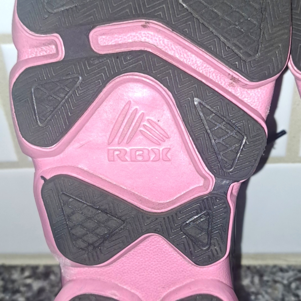 RBX Live Life Active Black/Pink Mesh Lace Up Sneakers. Size 9 - Picture 8 of 10
